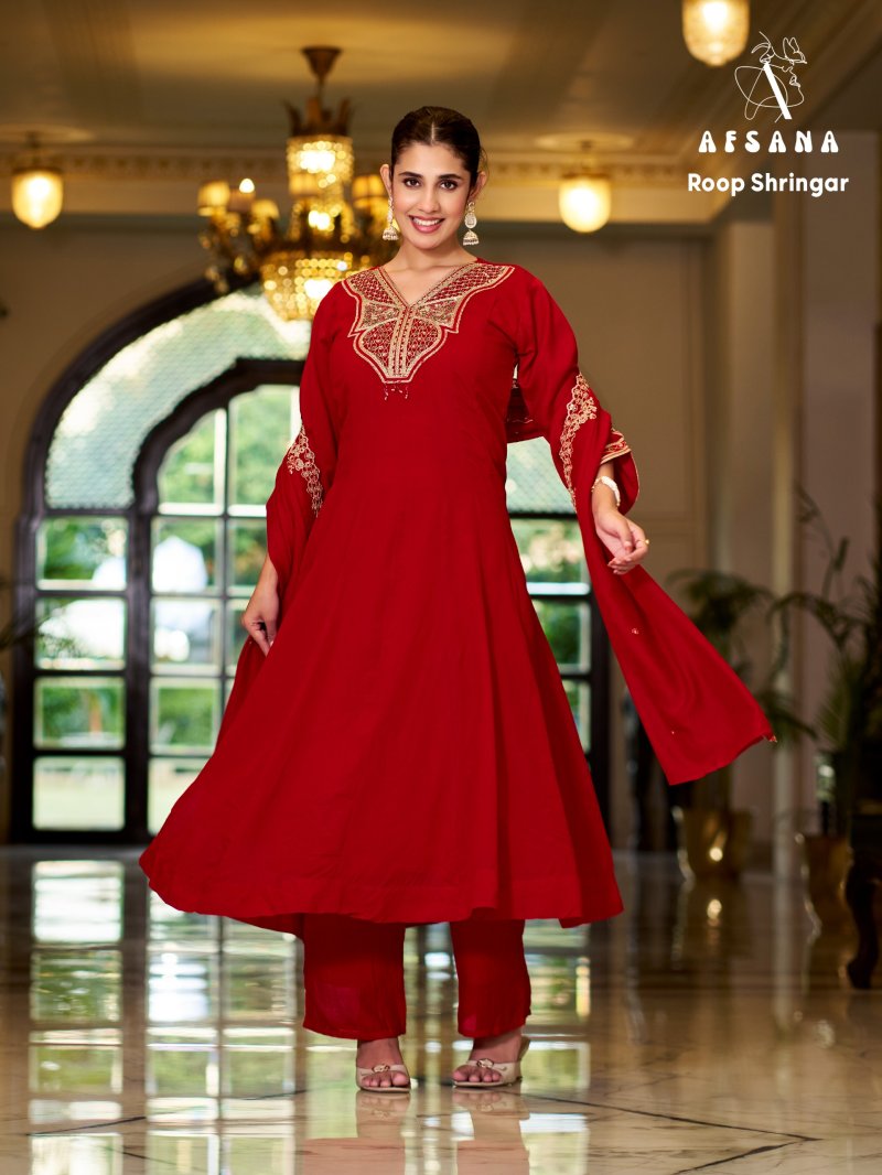 Roop Shringar By Afsana Narangi Silk Readymade Suits